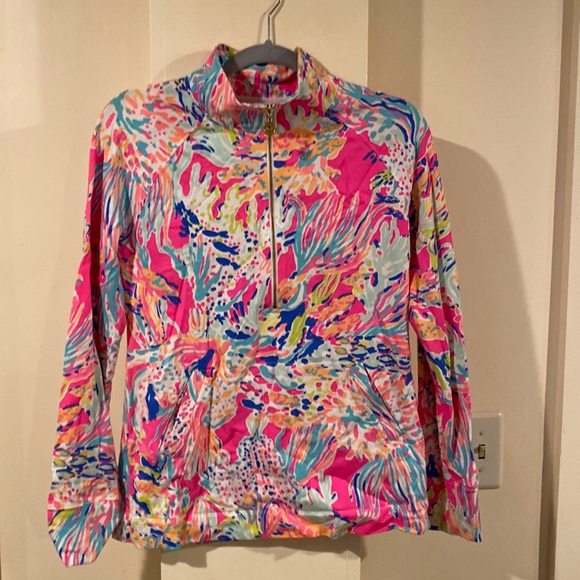 Lilly Pulitzer Tops - Lily Pulitzer quarter zip sweatshirt! Like new💕